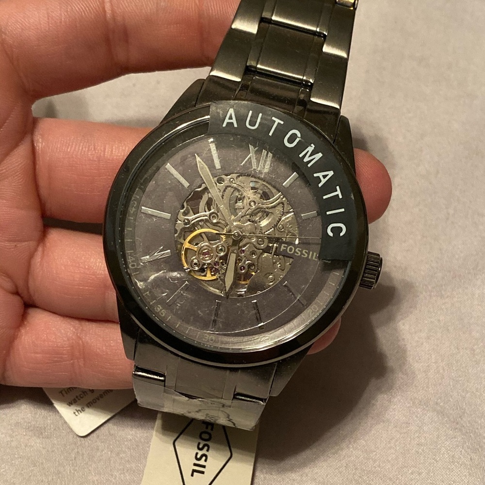 Men’s Automatic gun metal fossil watch